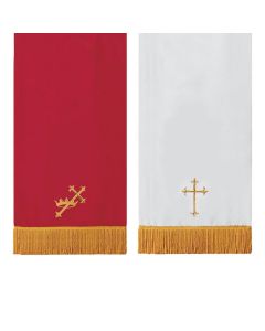 Reversible Church Communion Table Runner - Red/White