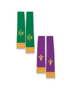 Reversible Clergy Stole: Purple & Green