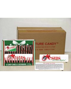 Scripture Candy Canes with Jesus Bookmarks Case