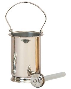 Stainless Steel Holy Water Pot with Sprinkler 