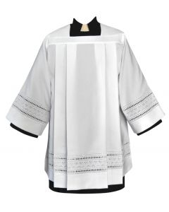 Tailored Priest Surplice with Embroidered Eyelet