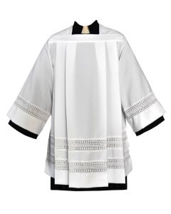 Tailored Priest Surplice with 3" Lace Bands