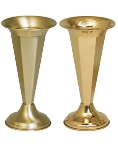Large Pair Classic Brass Church Flower Vases (SOLD) - Antique