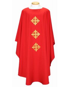 Triple Decorative Filigree Cross Clergy Chasuble