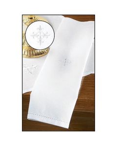 Linen Lavabo Towel with Cross