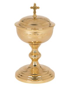 Etched Design Communion Ciborium - 250 hosts