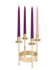 Advent Wreath Tall Brass